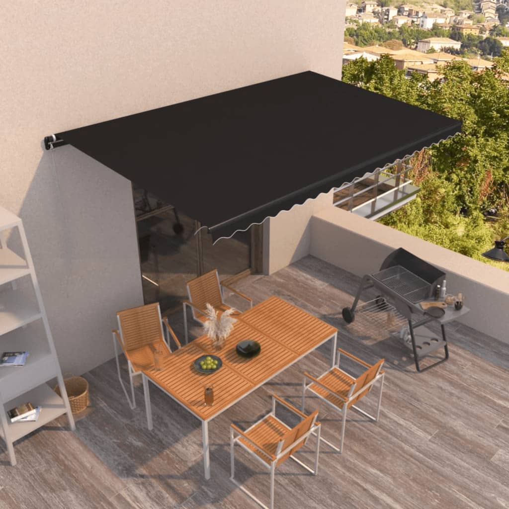 Tenda Da Sole Retrattile Manuale 500x350 Cm Antracite