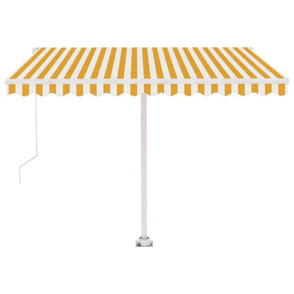Tenda Da Sole Autoportante Manuale 350x250 Cm Gialla/bianca - Image 5