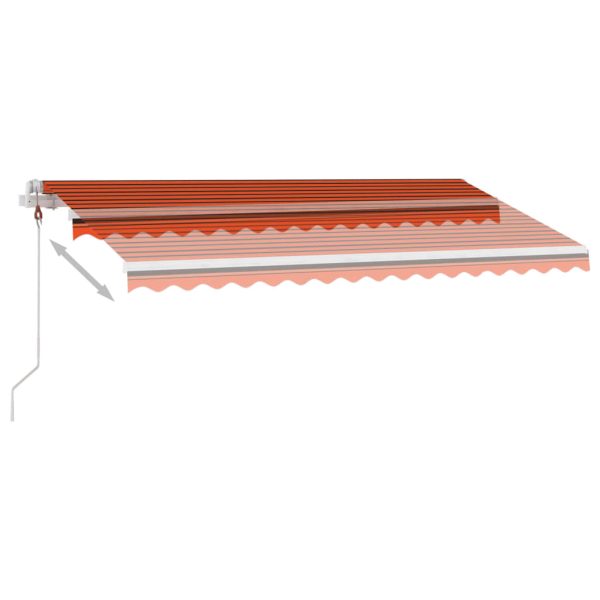 Tenda Automatica Sensore Vento E Led 450x300 Cm Arancio Marrone - Image 4