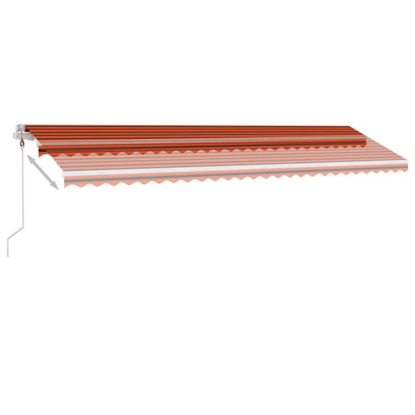 Tenda Automatica Sensore Vento E Led 600x300 Cm Arancio Marrone - Image 4