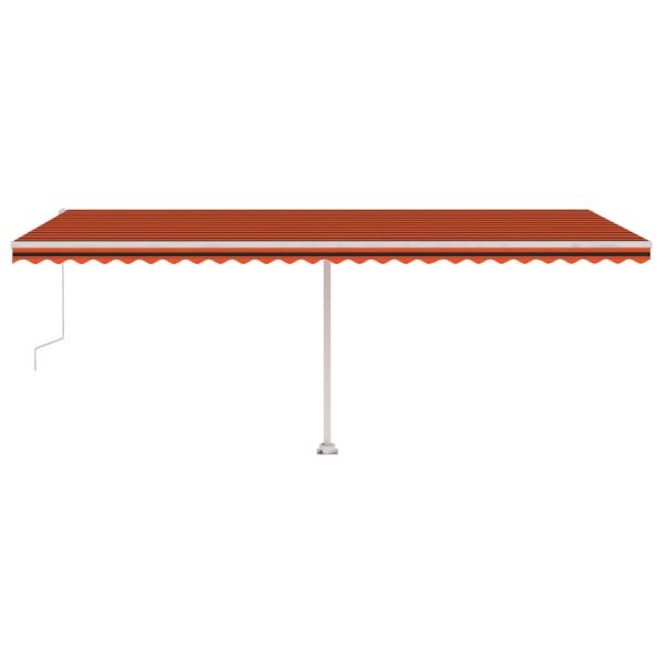 Tenda Automatica Sensore Vento E Led 600x300 Cm Arancio Marrone - Image 5
