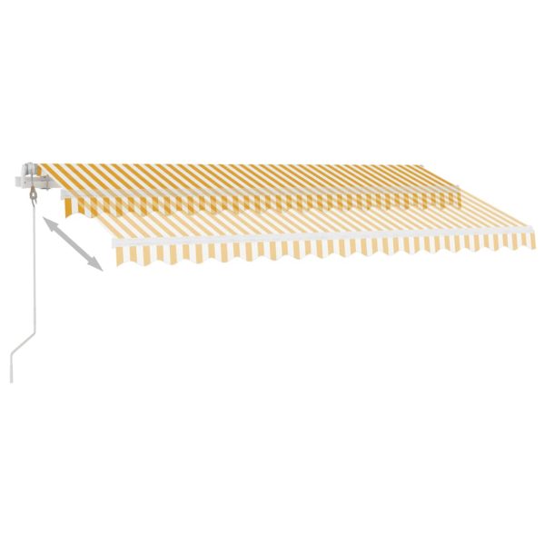 Tenda Automatica Sensore Vento E Led 450x350 Cm Gialla Bianca - Image 6