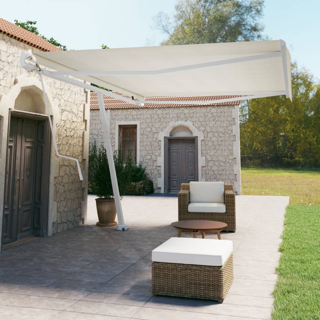 Tenda Da Sole Automatica Autoportante 500x350 Cm Crema
