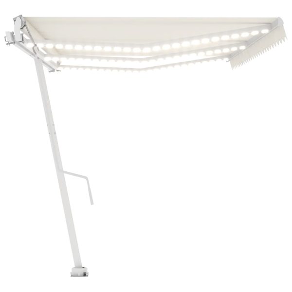 Tenda Automatica Con Sensore Vento E Led 600x350 Cm Crema - Image 5