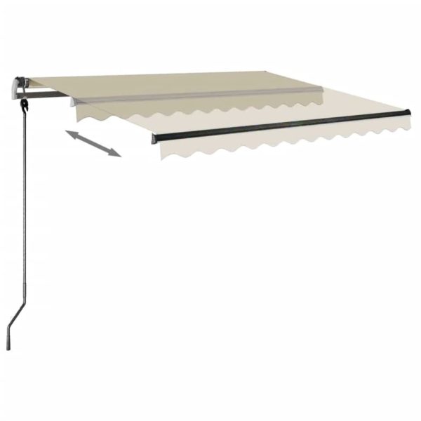 Tenda Da Sole Manuale Autoportante 300x250 Cm Crema - Image 6