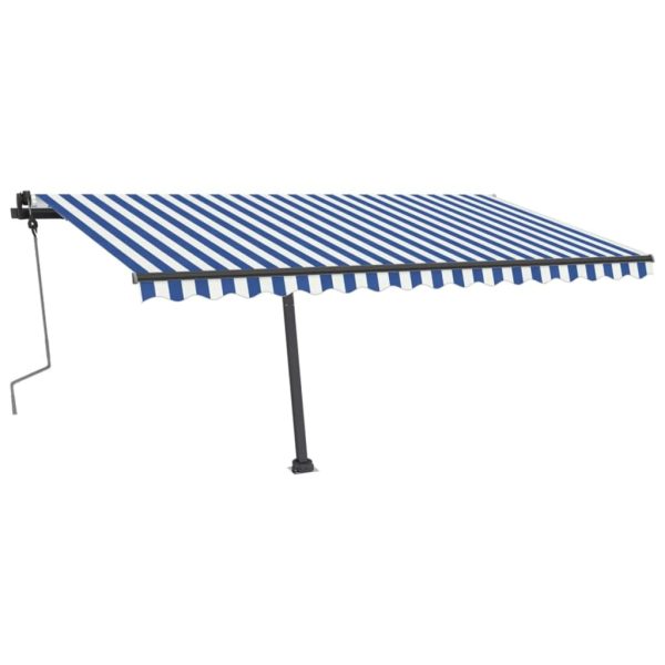 Tenda Retrattile Manuale Autoportante 400x300 Cm Blu/bianco - Image 3