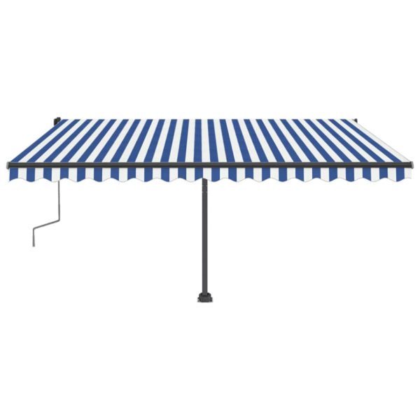 Tenda Retrattile Manuale Autoportante 400x300 Cm Blu/bianco - Image 4