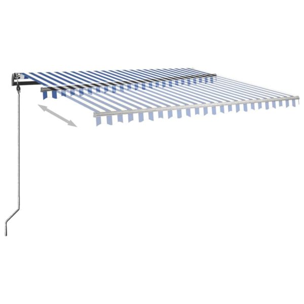 Tenda Retrattile Manuale Autoportante 400x300 Cm Blu/bianco - Image 5