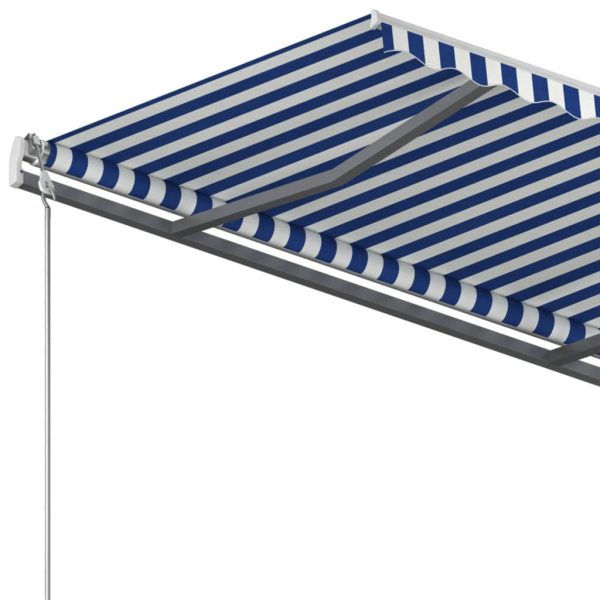 Tenda Retrattile Manuale Autoportante 400x300 Cm Blu/bianco - Image 6