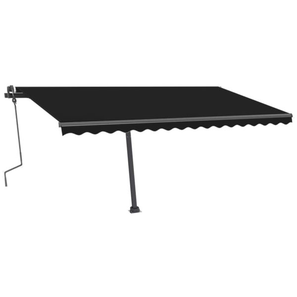 Tenda Da Sole Retrattile Manuale Con Led 400x300 Cm Antracite - Image 3
