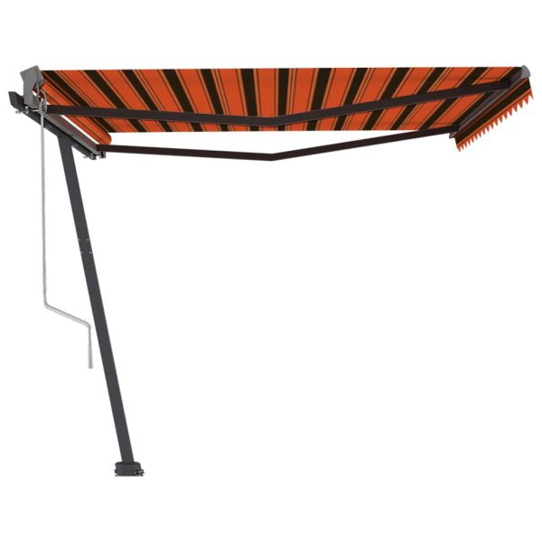 Tenda Retrattile Automatica Con Palo 400x300 Cm Arancio Marrone - Image 2