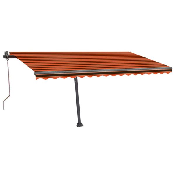 Tenda Retrattile Automatica Con Palo 400x300 Cm Arancio Marrone - Image 3