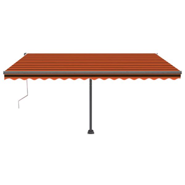 Tenda Retrattile Automatica Con Palo 400x300 Cm Arancio Marrone - Image 4