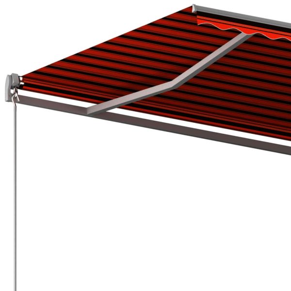 Tenda Retrattile Automatica Con Palo 400x300 Cm Arancio Marrone - Image 6