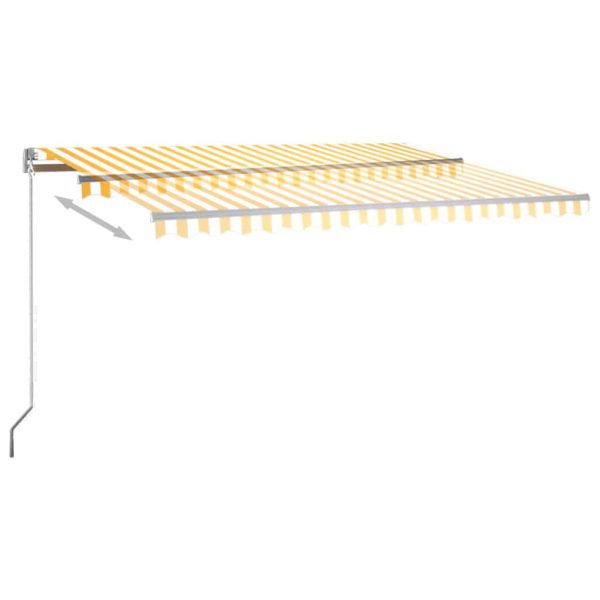 Tenda Automatica Sensore Vento E Led 450x300 Cm Gialla Bianca - Image 5