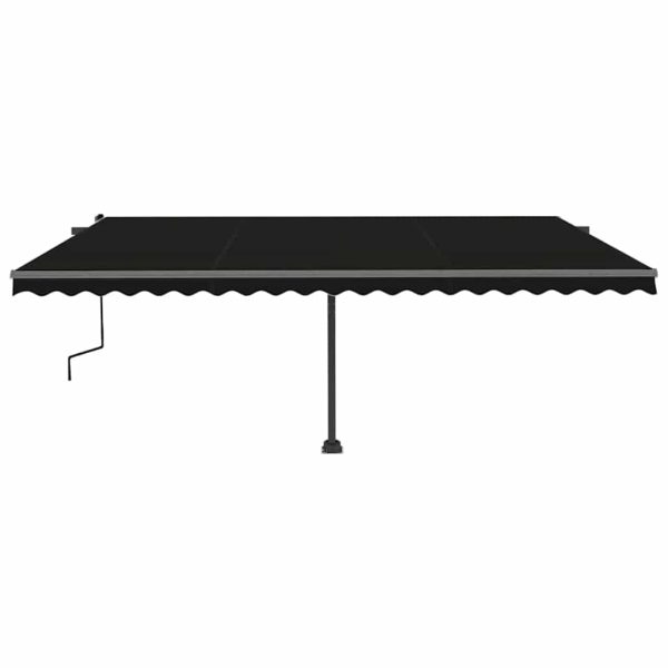 Tenda Sole Retrattile Manuale Autoportante 500x300 Cm Antracite - Image 4