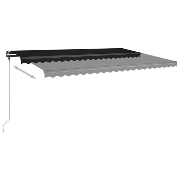 Tenda Sole Retrattile Manuale Autoportante 500x300 Cm Antracite - Image 6