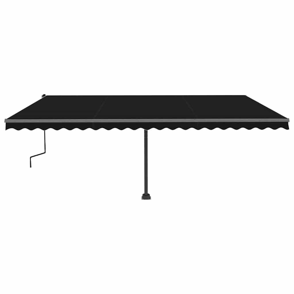 Tenda Da Sole Retrattile Manuale Con Led 500x300 Cm Antracite - Image 3