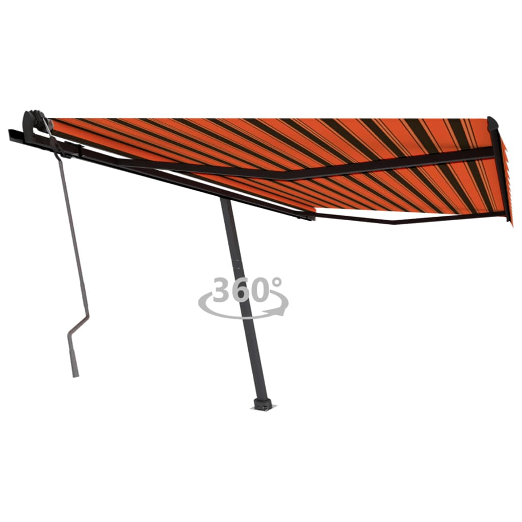 Tenda Da Sole Autoportante Manuale 400x350 Cm Arancione Marrone