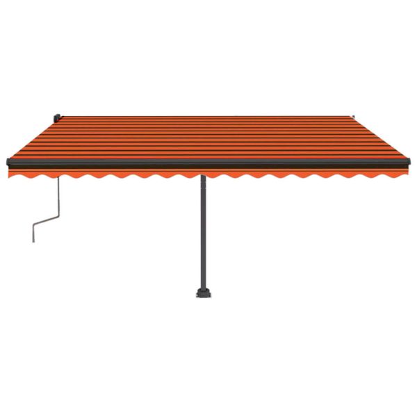 Tenda Da Sole Autoportante Manuale 400x350 Cm Arancione Marrone - Image 3