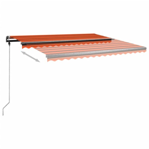 Tenda Da Sole Autoportante Manuale 400x350 Cm Arancione Marrone - Image 5