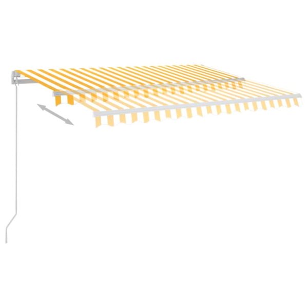 Tenda Automatica Sensore Vento E Led 3,5x2,5 M Gialla E Bianca - Image 3