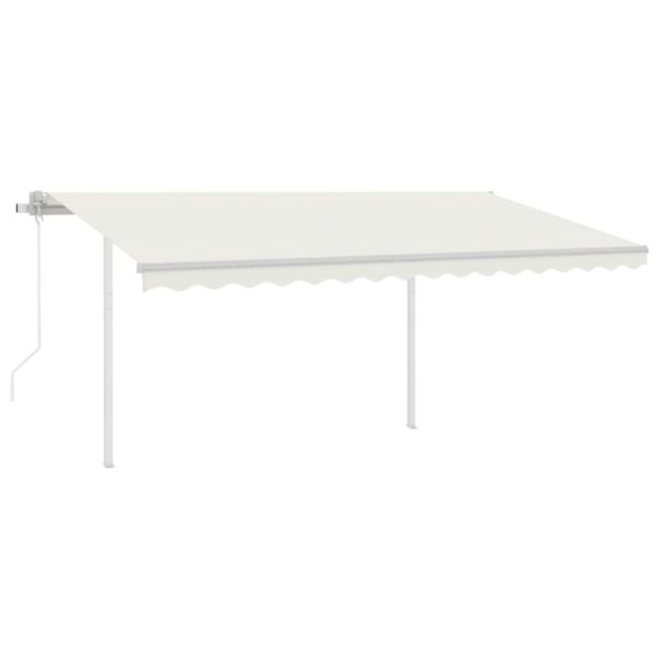 Tenda Automatica Con Sensore Vento E Led 4x3 M Crema - Image 3