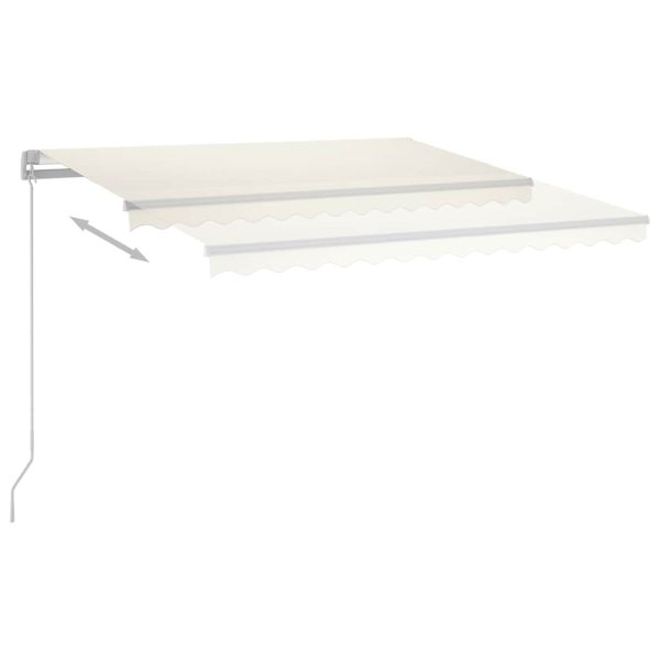 Tenda Automatica Con Sensore Vento E Led 4x3 M Crema - Image 4