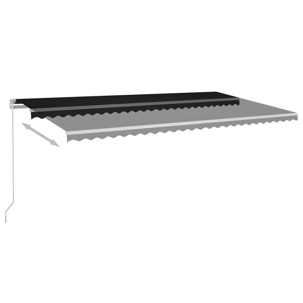 Tenda Da Sole Retrattile Automatica Con Pali 6x3 M Antracite - Image 3