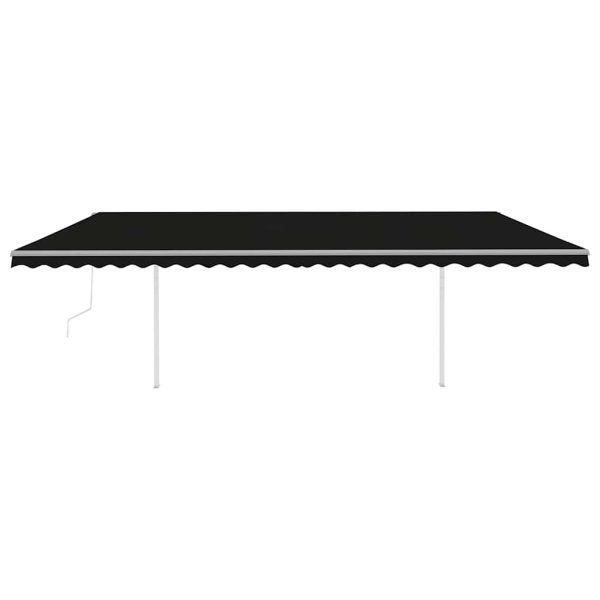 Tenda Da Sole Retrattile Automatica Con Pali 6x3 M Antracite - Image 4