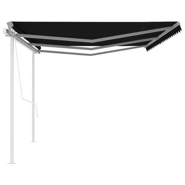 Tenda Da Sole Retrattile Automatica Con Pali 6x3 M Antracite - Image 5