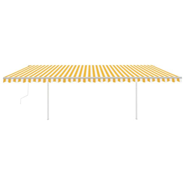 Tenda Automatica Con Sensore Vento E Led 6x3 M Gialla Bianca - Image 4