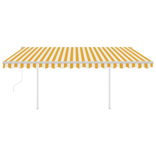 Tenda Automatica Con Sensore Vento Led 4x3,5 M Gialla E Bianca - Image 4