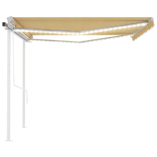 Tenda Automatica Con Sensore Vento Led 4x3,5 M Gialla E Bianca - Image 5