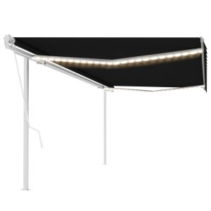 Tenda Automatica Con Sensore Vento E Led 5x3,5 M Antracite