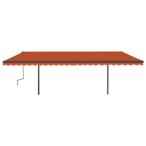 Tenda Da Sole Retrattile Automatica Pali 6x3 M Arancio Marrone - Image 3
