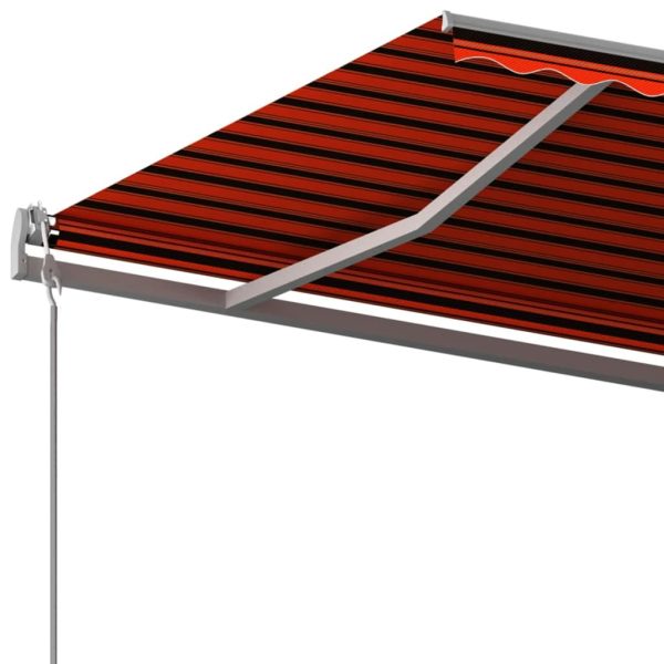 Tenda Da Sole Retrattile Automatica Pali 6x3 M Arancio Marrone - Image 6