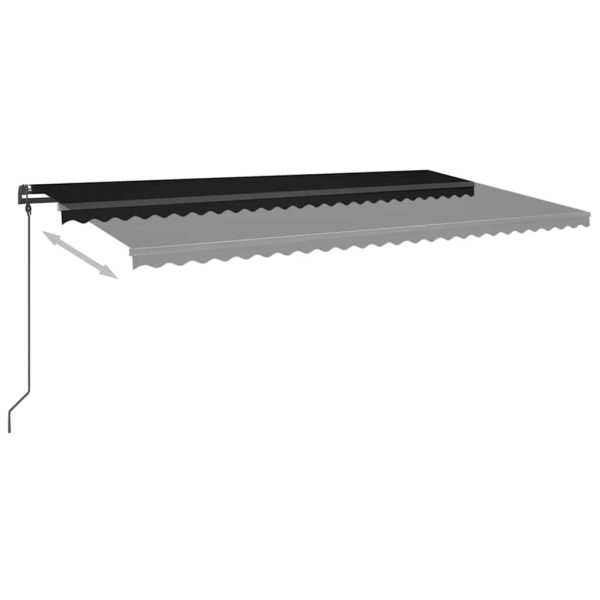 Tenda Da Sole Automatica Con Sensore Vento E Led 6x3m Antracite - Image 5