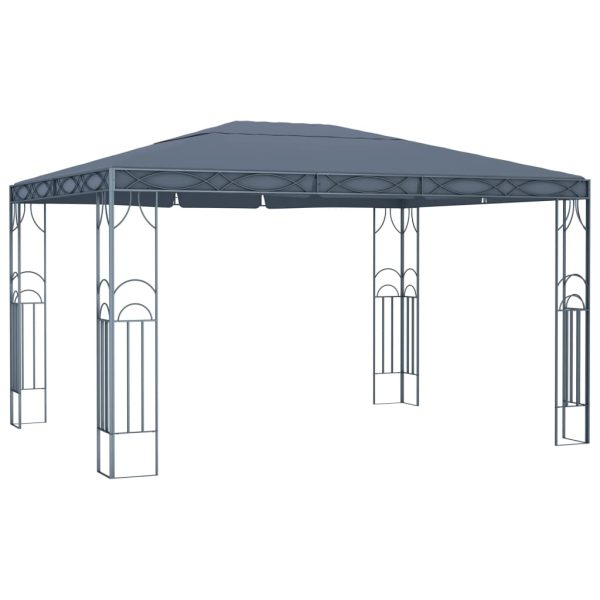 Gazebo Con Stringa Di Luci Led 400x300 Cm Antracite - Image 3
