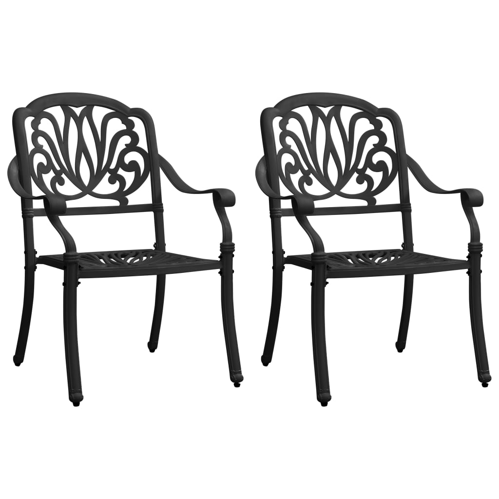 Set Da Bistrot 3 Pz In Alluminio Pressofuso Nero - Image 3