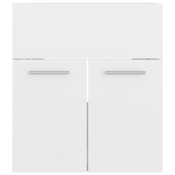 Mobile Bagno Con Lavabo Integrato Bianco Lucido In Truciolato - Image 6