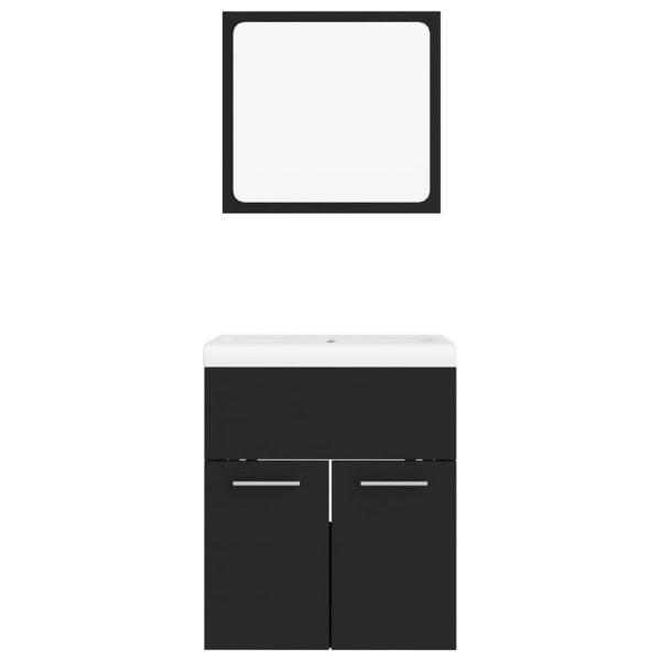 Set Mobili Da Bagno Nero In Truciolato - Image 5