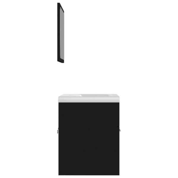 Set Mobili Da Bagno Nero In Truciolato - Image 6