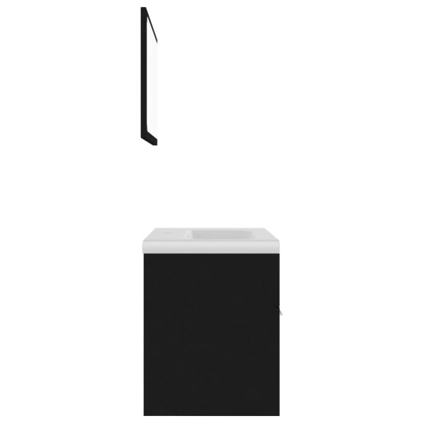 Set Mobili Da Bagno Nero In Truciolato - Image 3