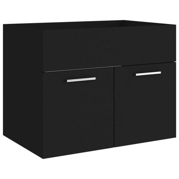 Set Mobili Da Bagno Nero In Truciolato - Image 4