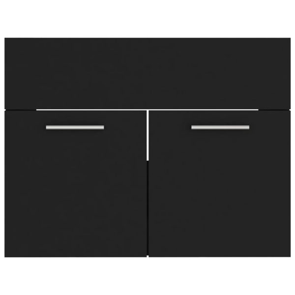 Set Mobili Da Bagno Nero In Truciolato - Image 5