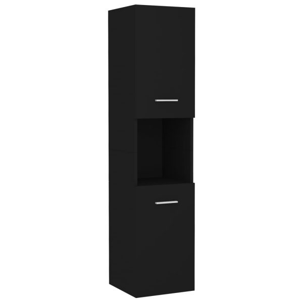 Set Mobili Da Bagno Nero In Legno Multistrato - Image 4
