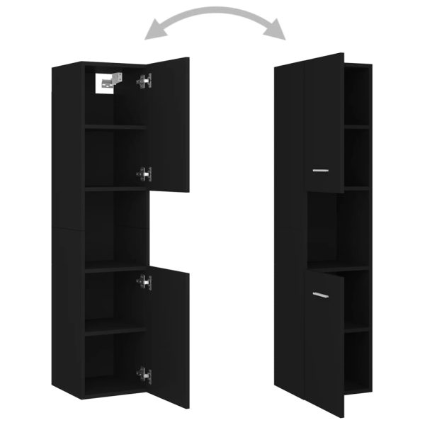 Set Mobili Da Bagno Nero In Legno Multistrato - Image 6