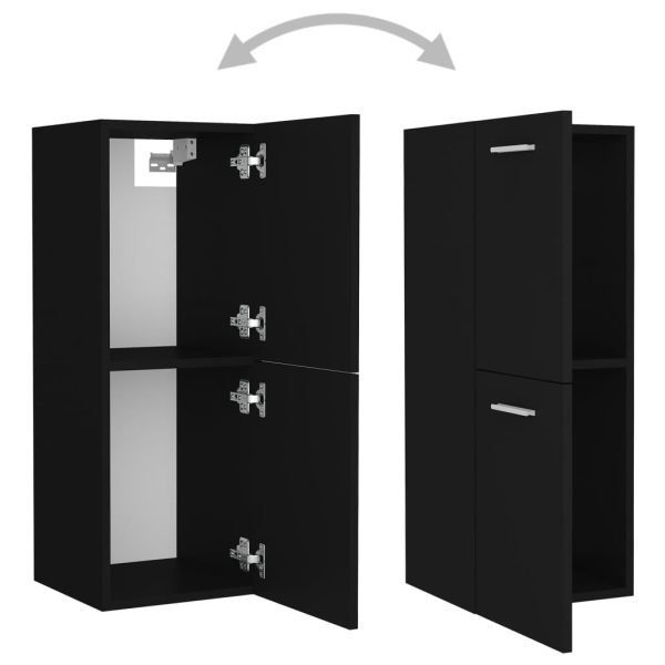 Set Mobili Da Bagno Nero In Legno Multistrato - Image 6