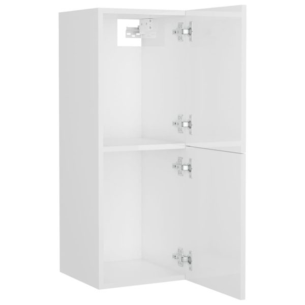 Set Mobili Da Bagno Bianco Lucido In Legno Multistrato - Image 5